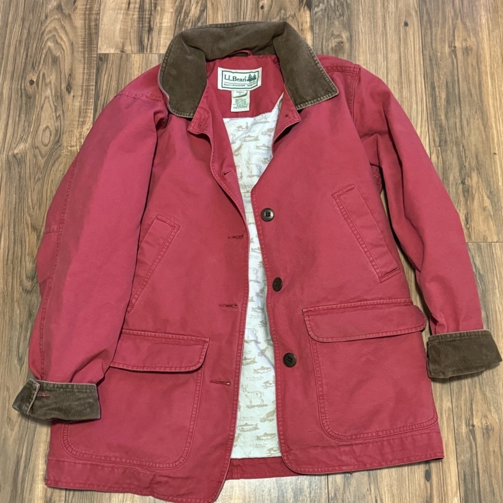 90s LL Bean red barn coat in size small